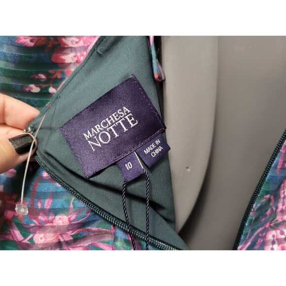 MARCHESA NOTTE Floral Tiered Fit & Flare Dress - Picture 10 of 14